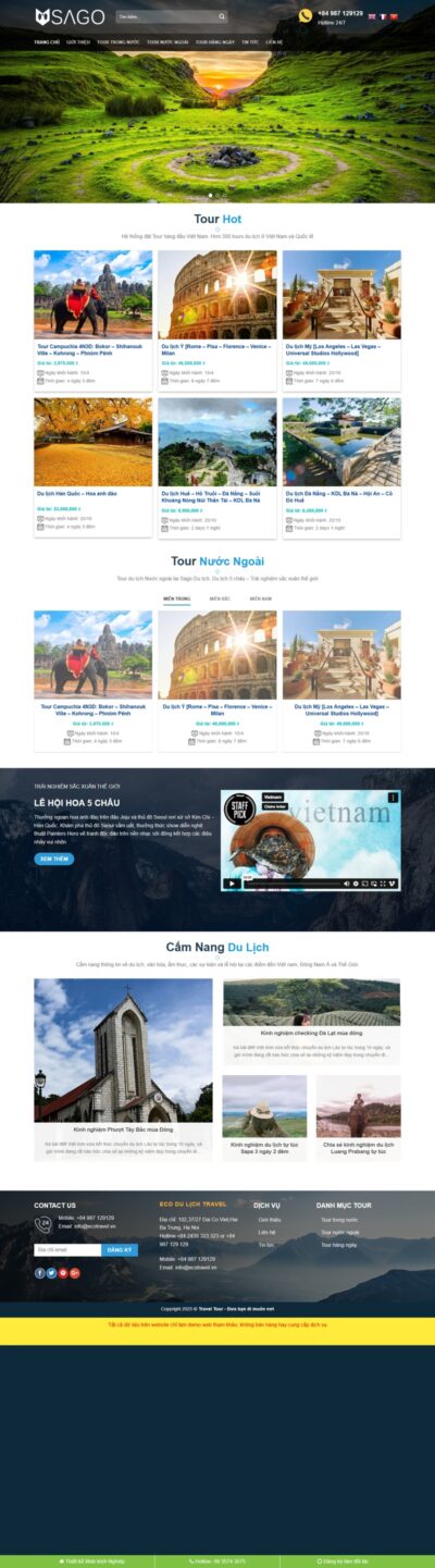 Theme wordpress flatsome du lịch 05