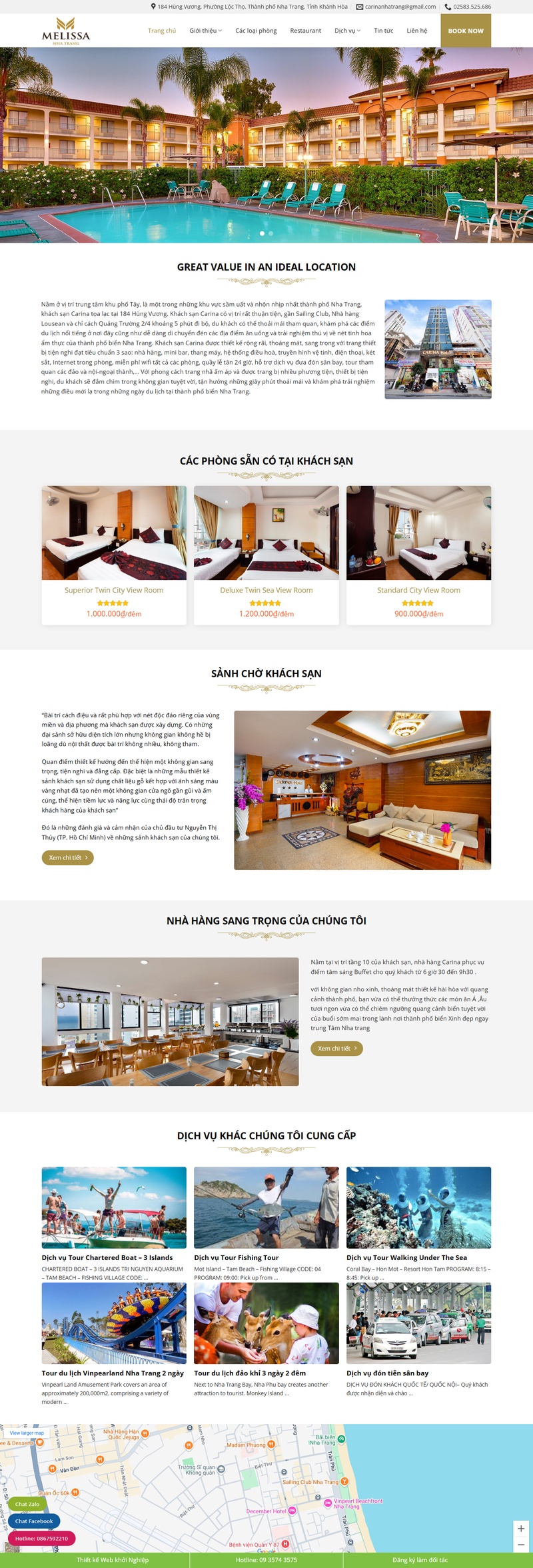 Theme wordpress flatsome giới thiệu khách sạn 02