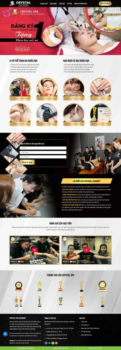 Theme wordpress flatsome khóa học phun xăm