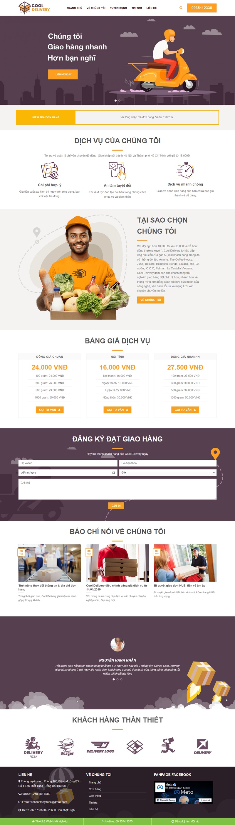 Theme wordpress flatsome logictics vận chuyển - giao hàng