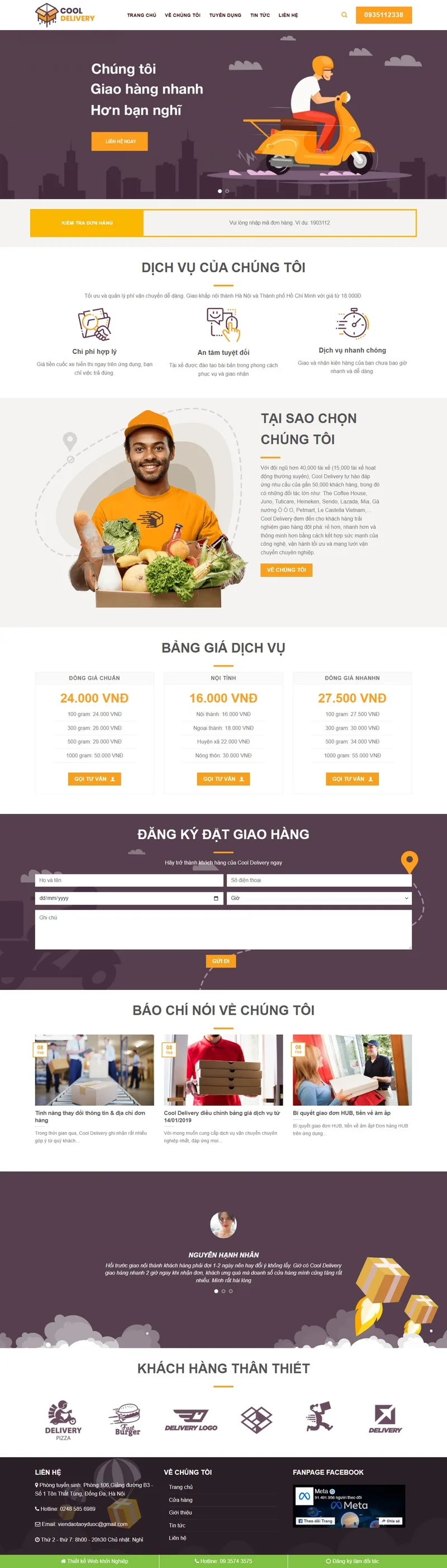 Theme wordpress flatsome logictics vận chuyển - giao hàng