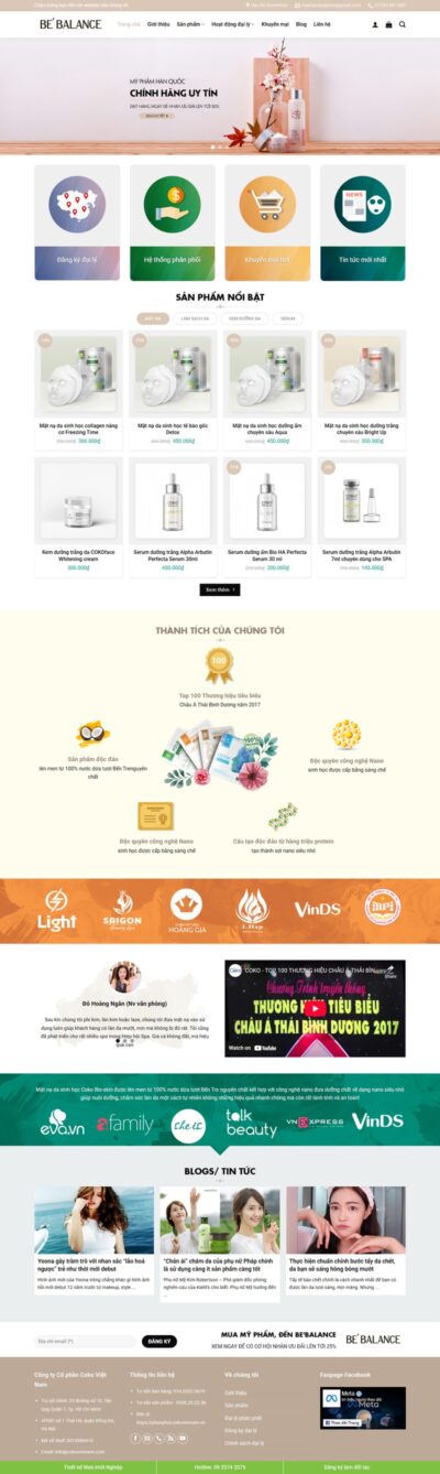 Theme wordpress flatsome mỹ phẩm 08