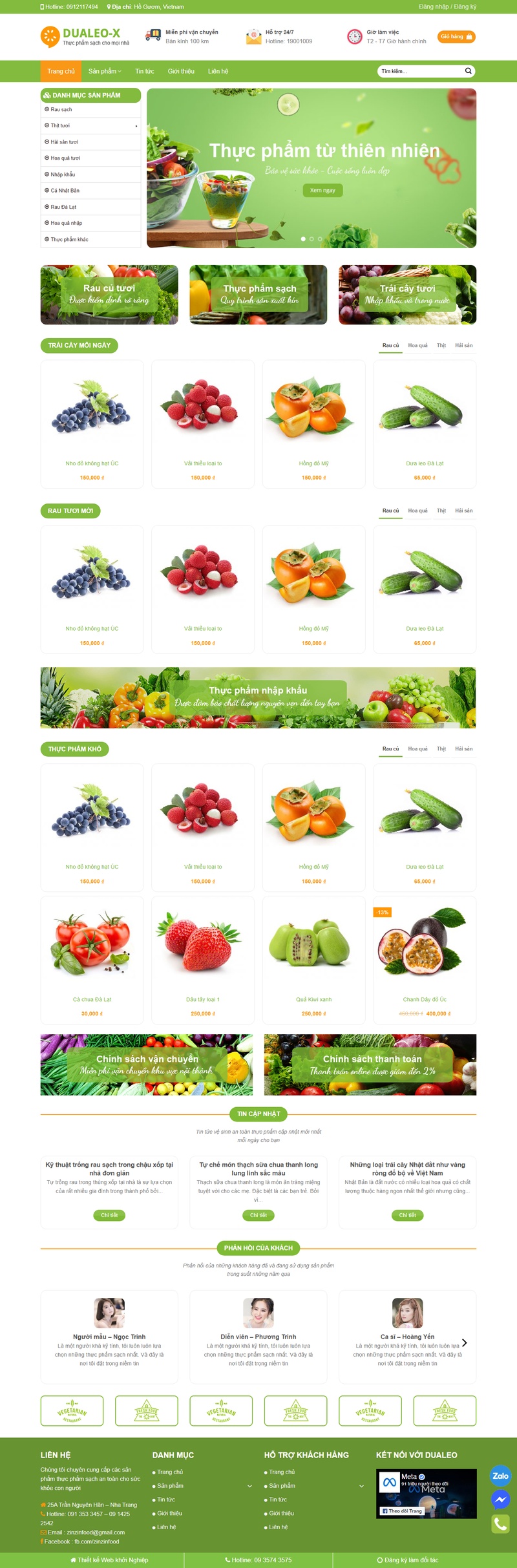 Theme wordpress flatsome thực phẩm sạch