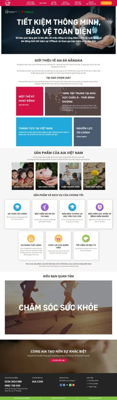 Theme wordpress giới thiệu bảo hiểm AIA