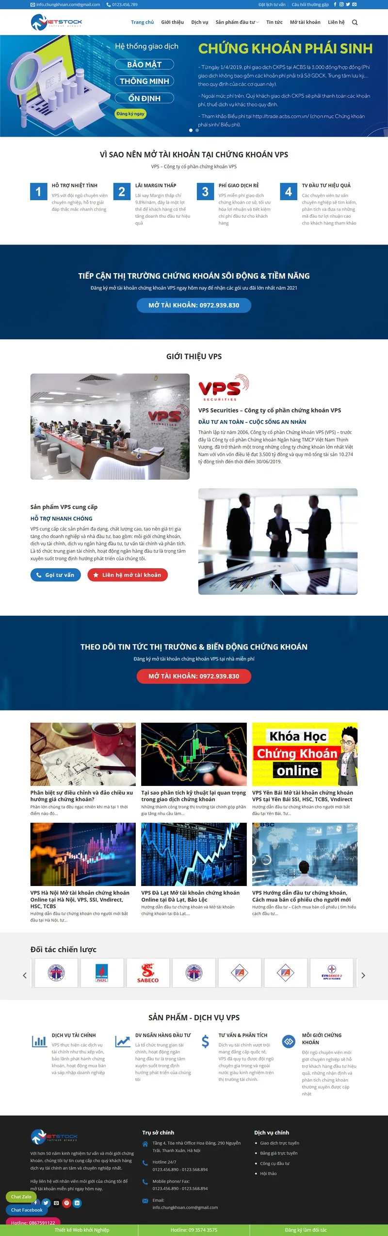 Theme wordpress giới thiệu công ty chứng khoán