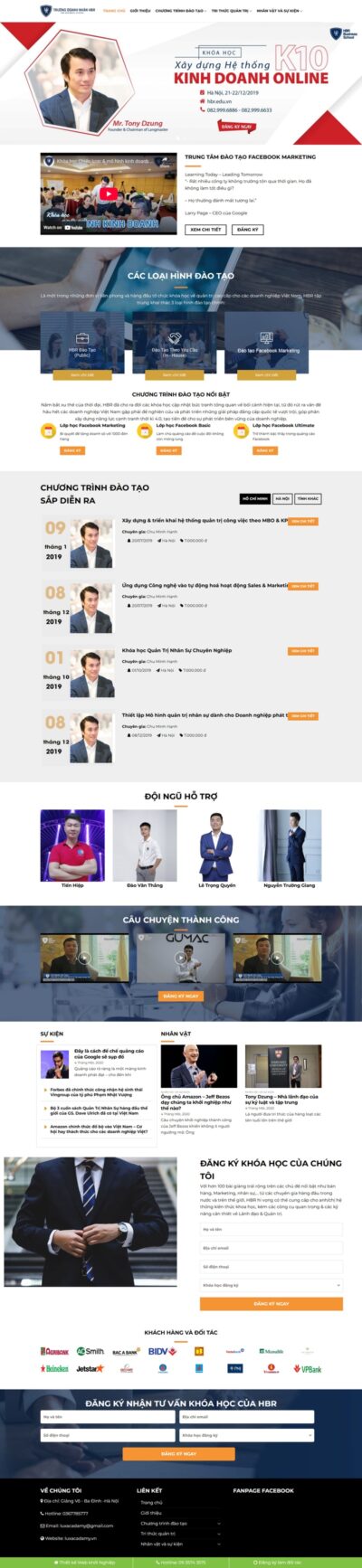 Theme wordpress giới thiệu khóa học 03