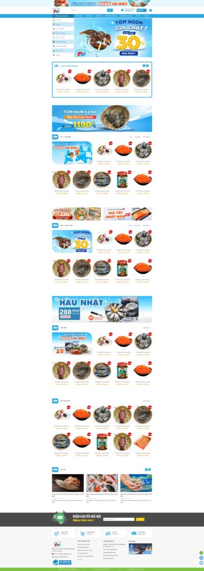 Theme wordpress hải sản 2