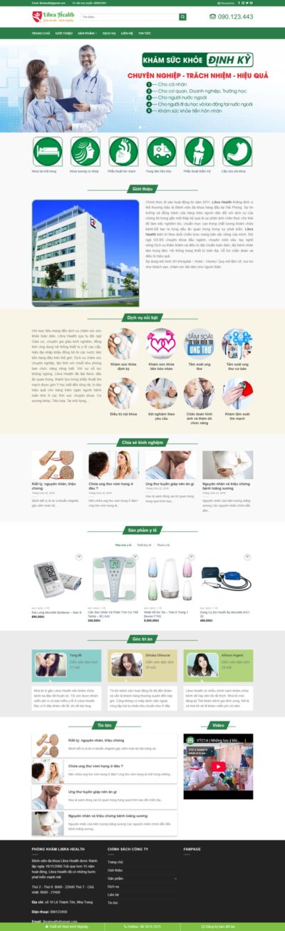 Theme wordpress khám sức khỏe