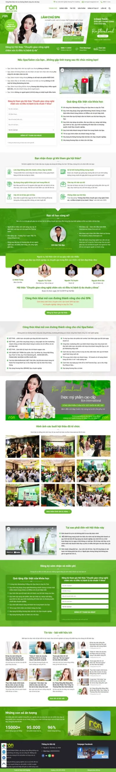 Theme wordpress khóa học Spa