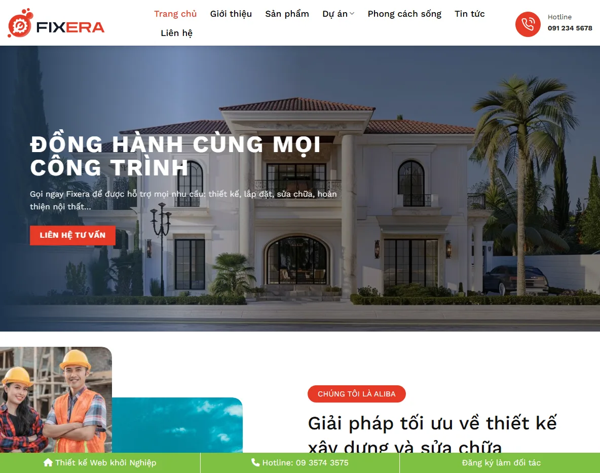 Giao diện Theme WordPress Kiến Trúc 07