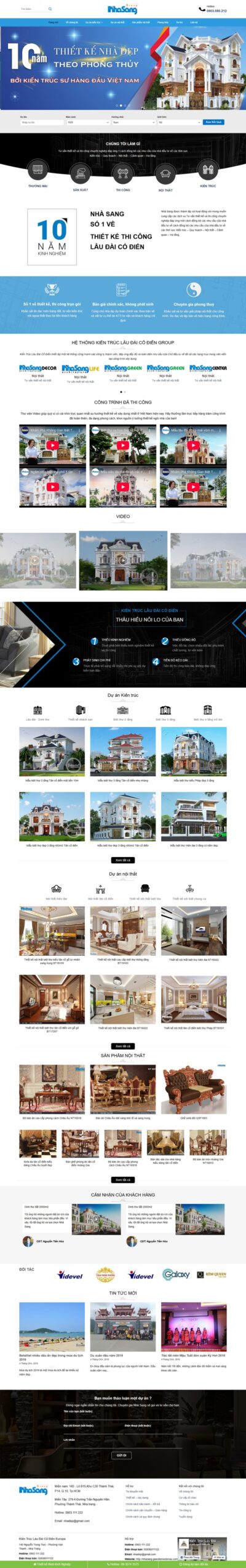 Theme Wordpress kiến trúc nhà sang