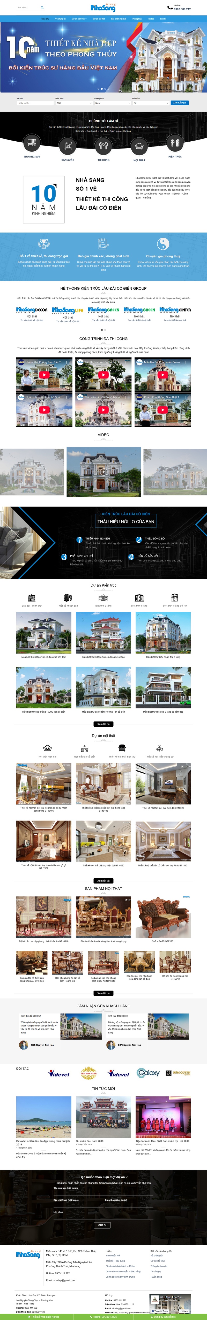 Theme Wordpress kiến trúc nhà sang