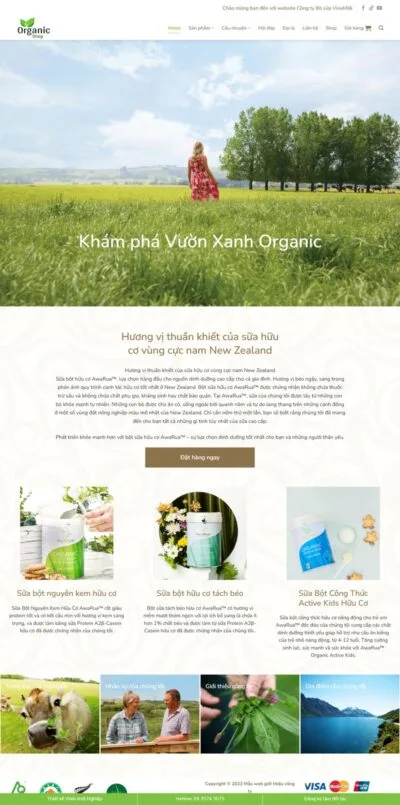 Theme wordpress landing bán sữa 03