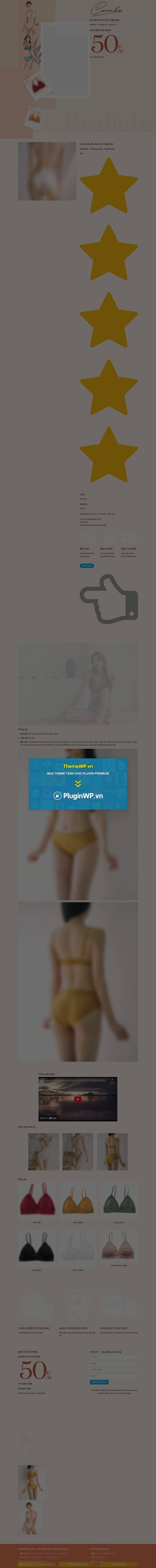 Theme WordPress Landing page bán hàng nội y