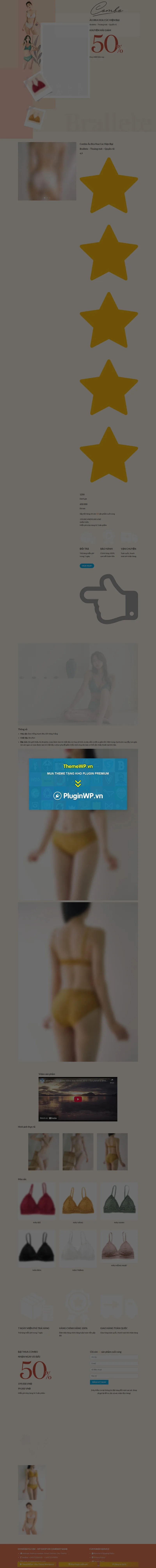 Theme WordPress Landing page bán hàng nội y