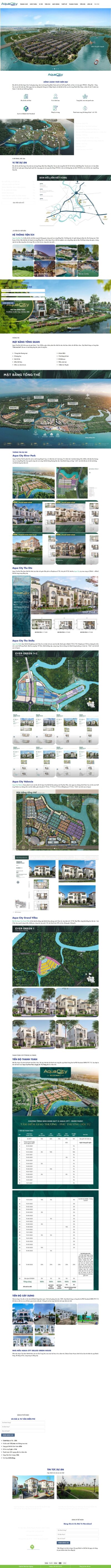 Theme Wordpress landing page bất động sản Aqua City