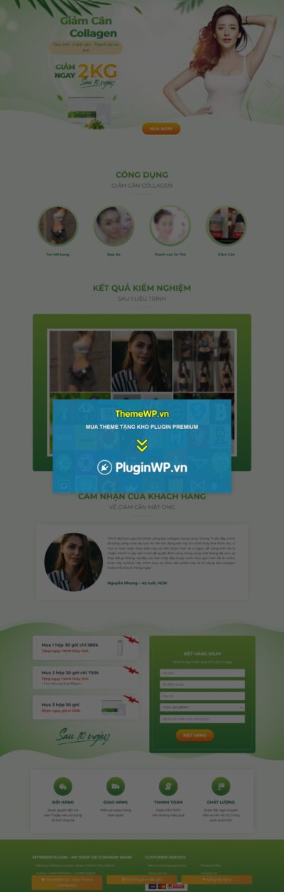 Theme WordPress Landing page bột giảm cân