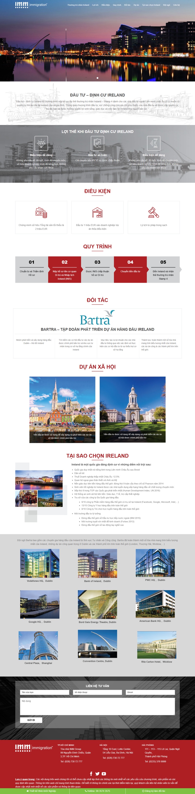 Theme wordpress landing page định cư