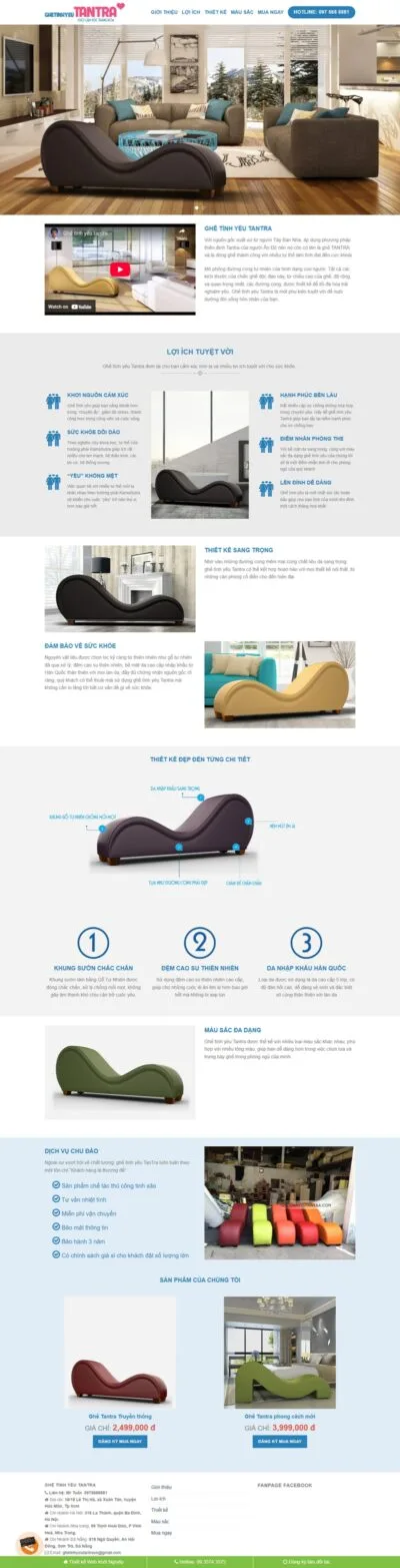 Theme wordpress landing page ghế tình yêu