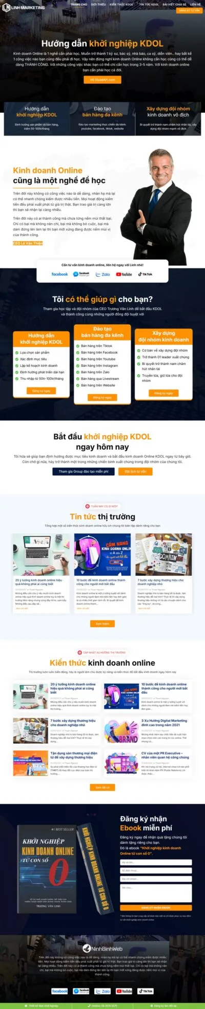 Theme wordpress landing page giới thiệu cá nhân