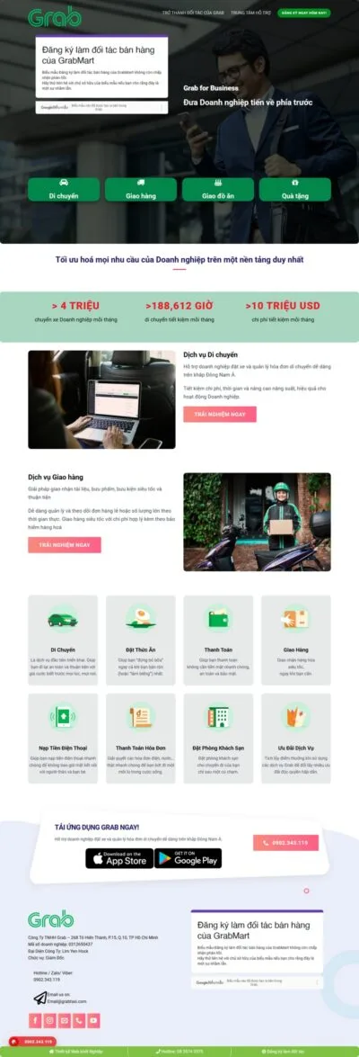 Theme wordpress landing page grab