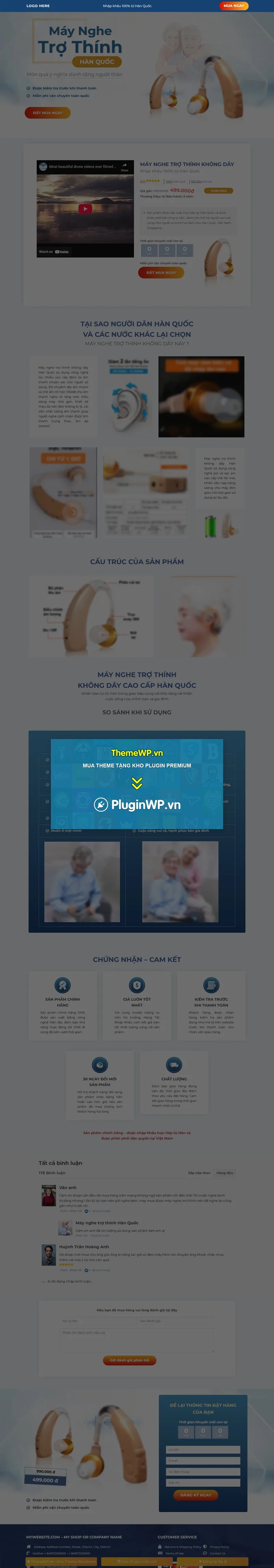 Theme WordPress landing page máy nghe trợ thính
