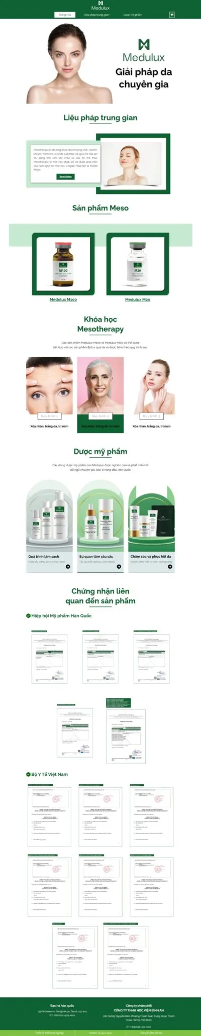 Theme wordpress landing page mỹ phẩm