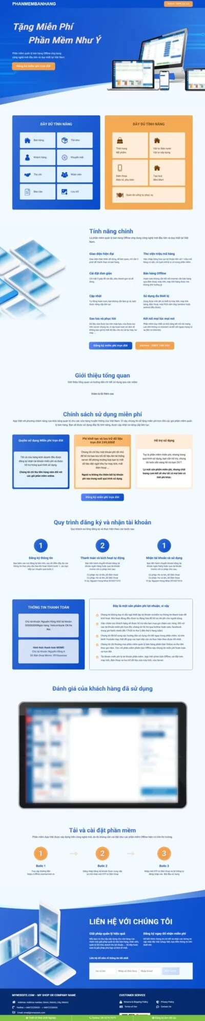 Theme wordpress landing page phần mềm bán hàng
