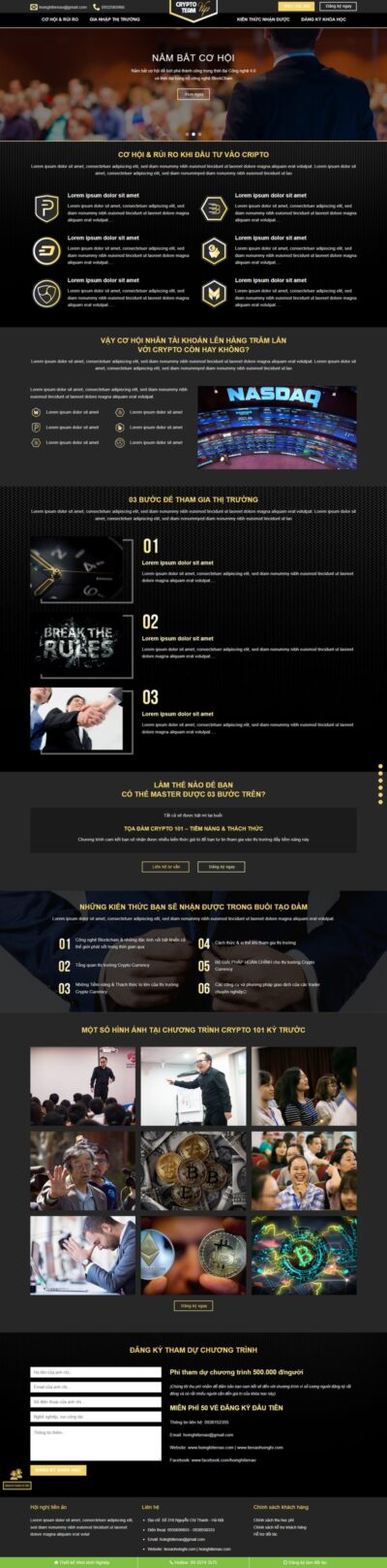 Theme wordpress Landing Page tiền ảo