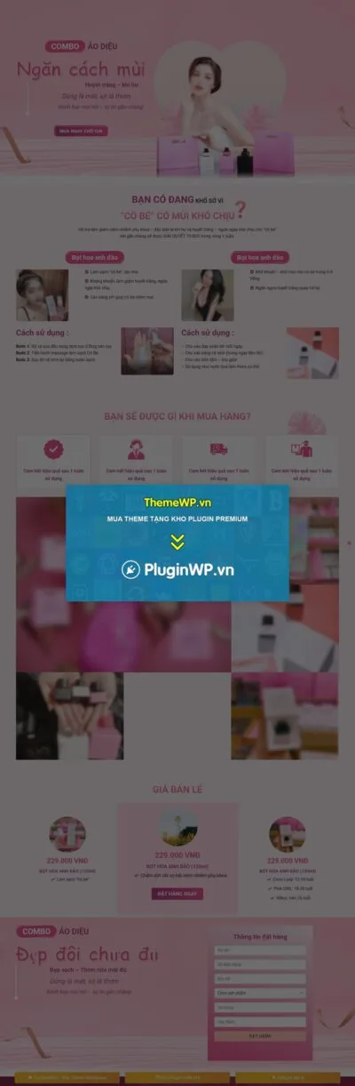 Theme WordPress Landing page xịt thơm