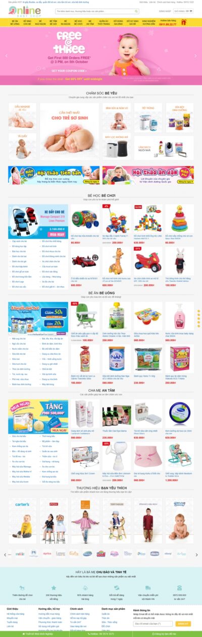 Theme wordpress mẹ và bé 02
