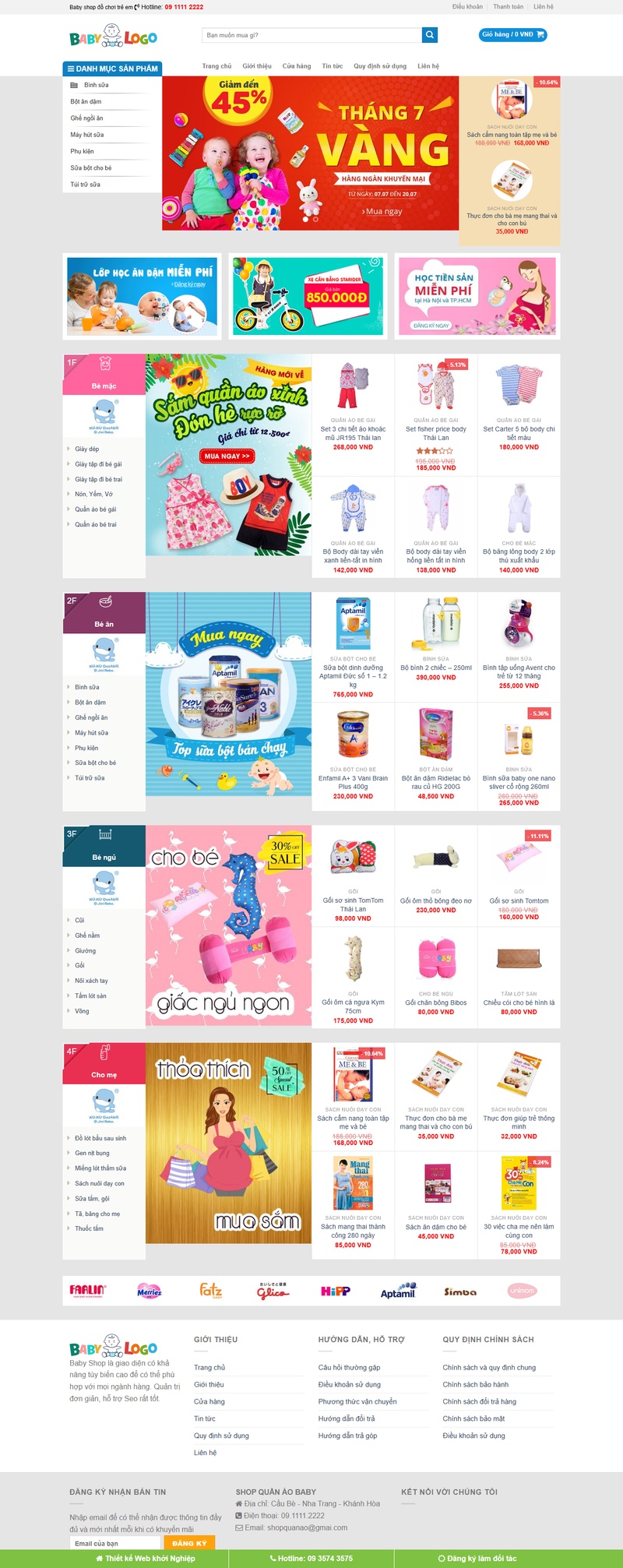 Theme Wordpress mẹ và bé