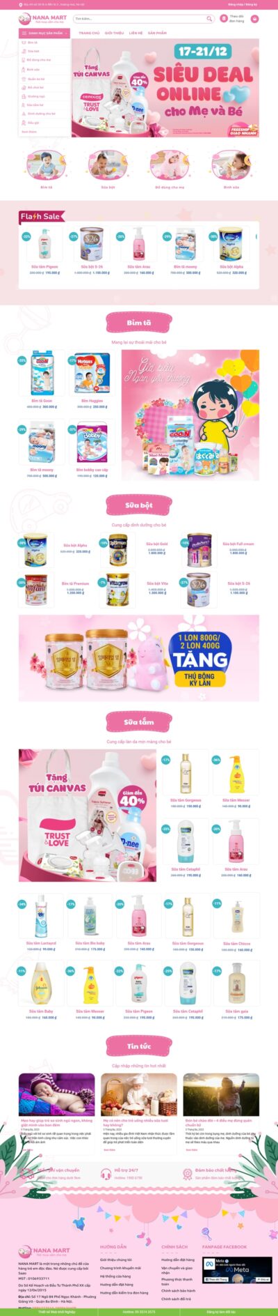 Theme wordpress mẹ và bé, baby 02