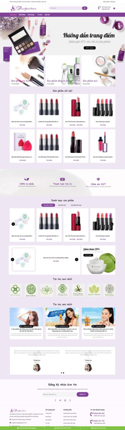Theme wordpress mỹ phẩm 011