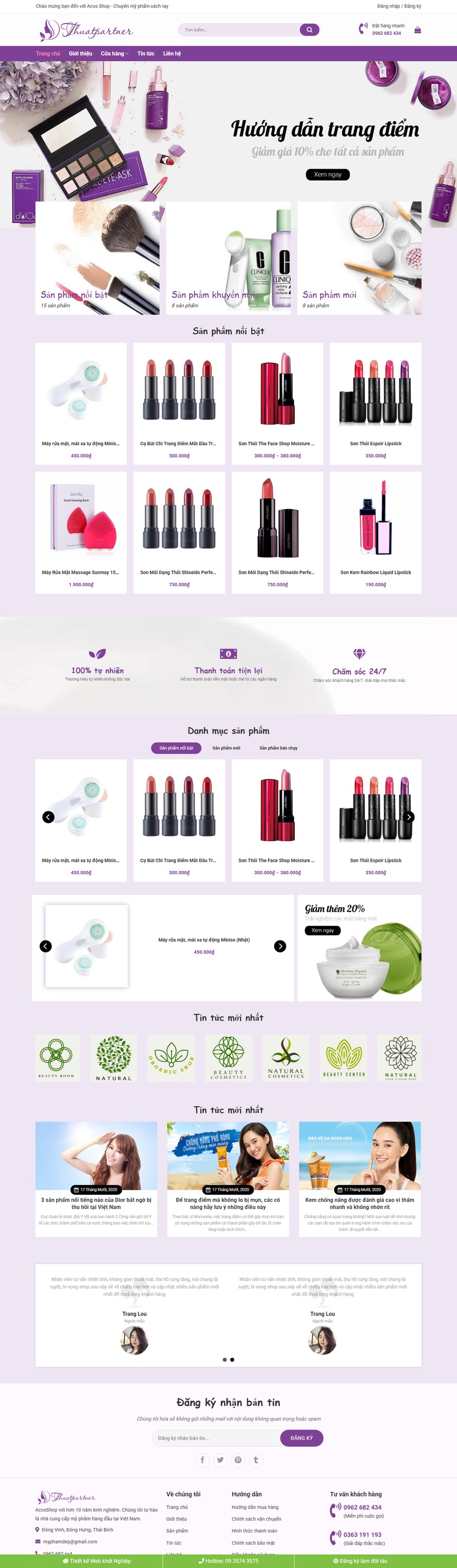 Theme wordpress mỹ phẩm 011