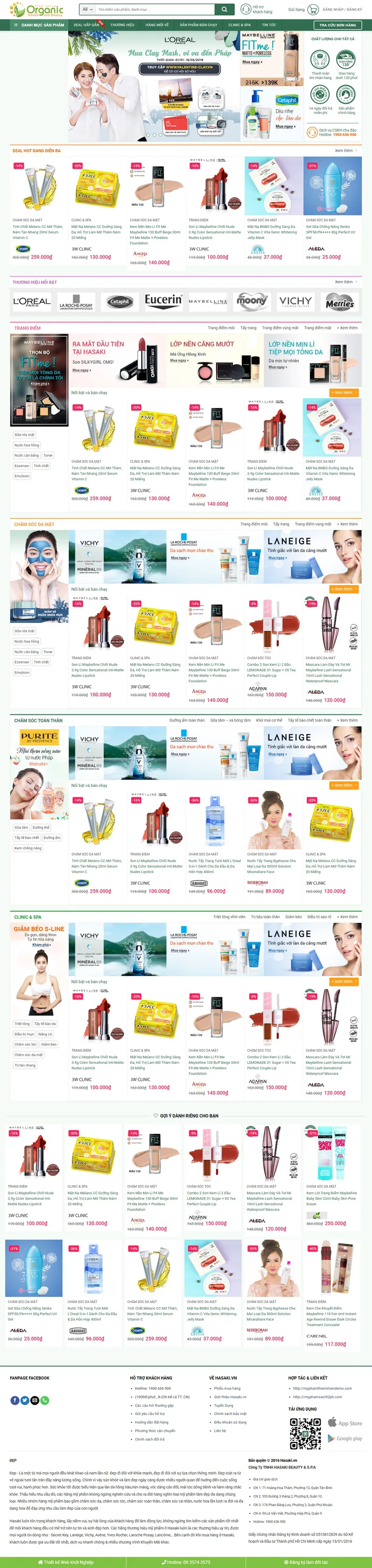 Theme wordpress Mỹ phẩm 06