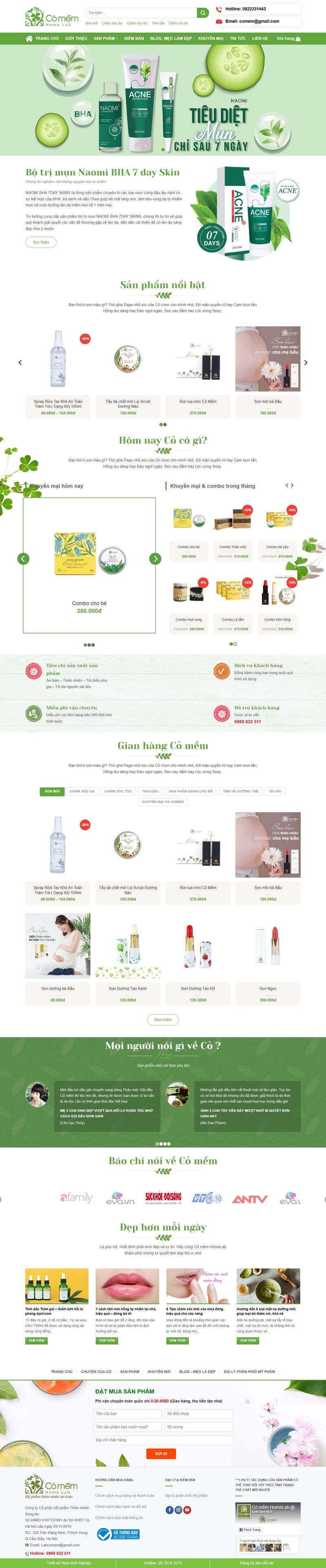 Theme wordpress mỹ phẩm 12