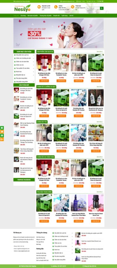 Theme wordpress Mỹ phẩm 2