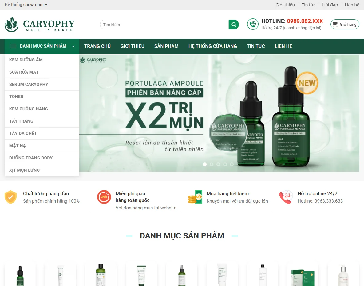 Giao diện Theme wordpress mỹ phẩm 25
