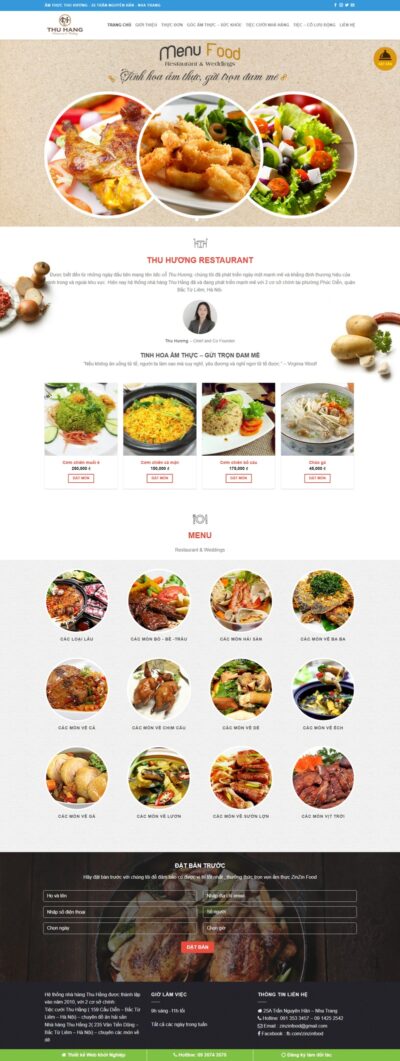 Theme wordpress nhà hàng 02
