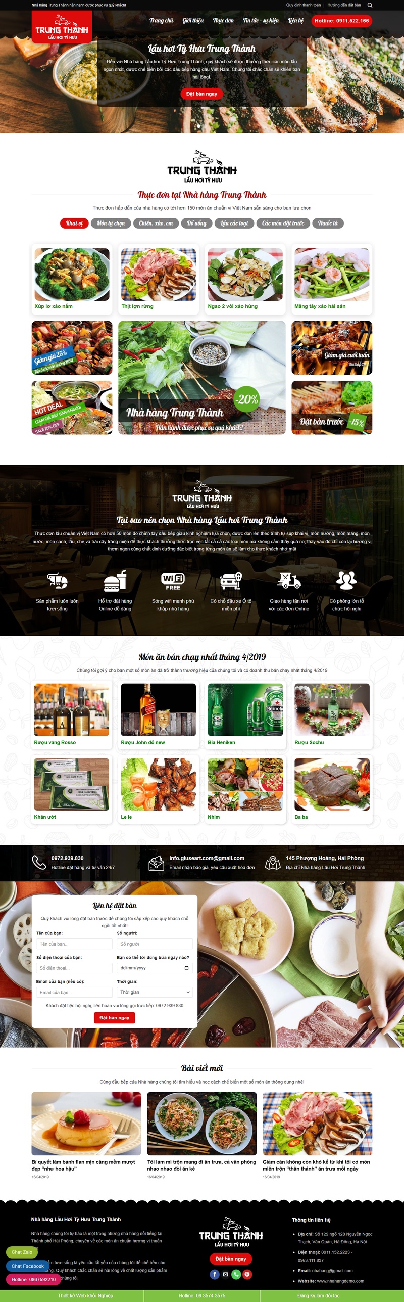 Theme wordpress nhà hàng 03