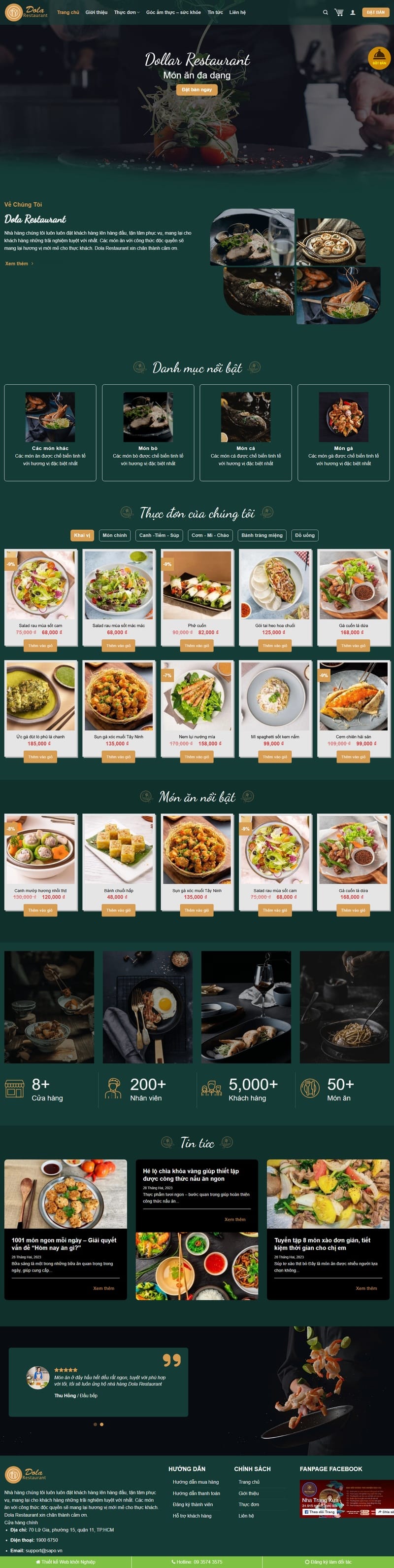 Theme wordpress nhà hàng, quán ăn 05