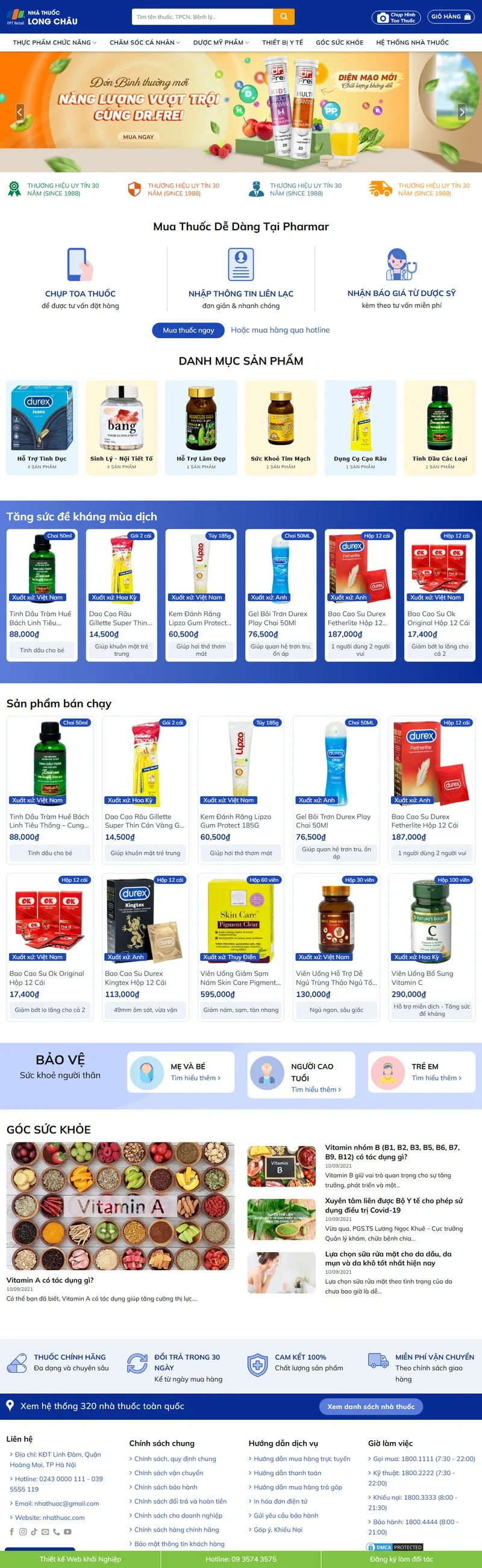 Theme wordpress nhà thuốc 05