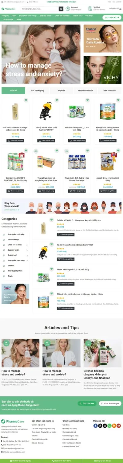 Theme wordpress nhà thuốc 06