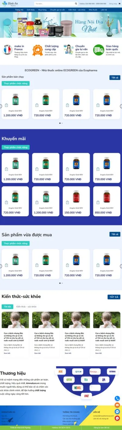 Theme wordpress nhà thuốc 07