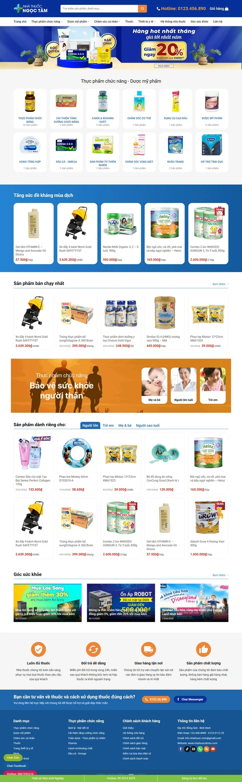 Theme wordpress nhà thuốc