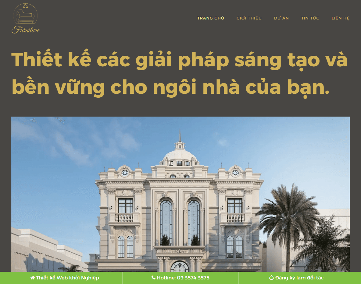 Giao diện trang chủ Theme WordPress nội thất 42