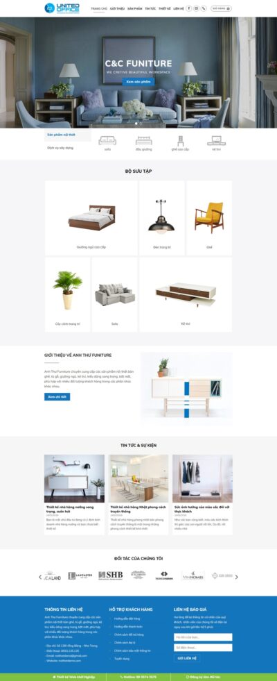 Theme wordpress nội thất sang trọng
