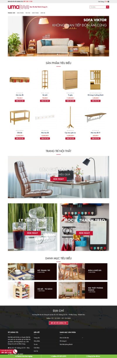 Theme wordpress nội thất xinh