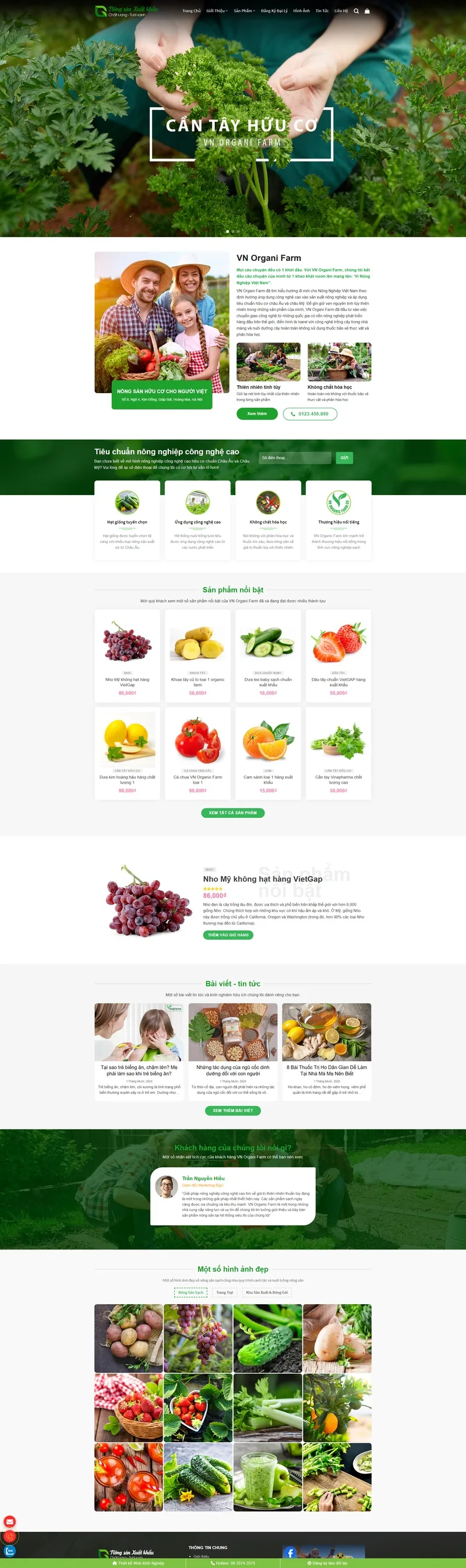 Theme wordpress nông sản 02
